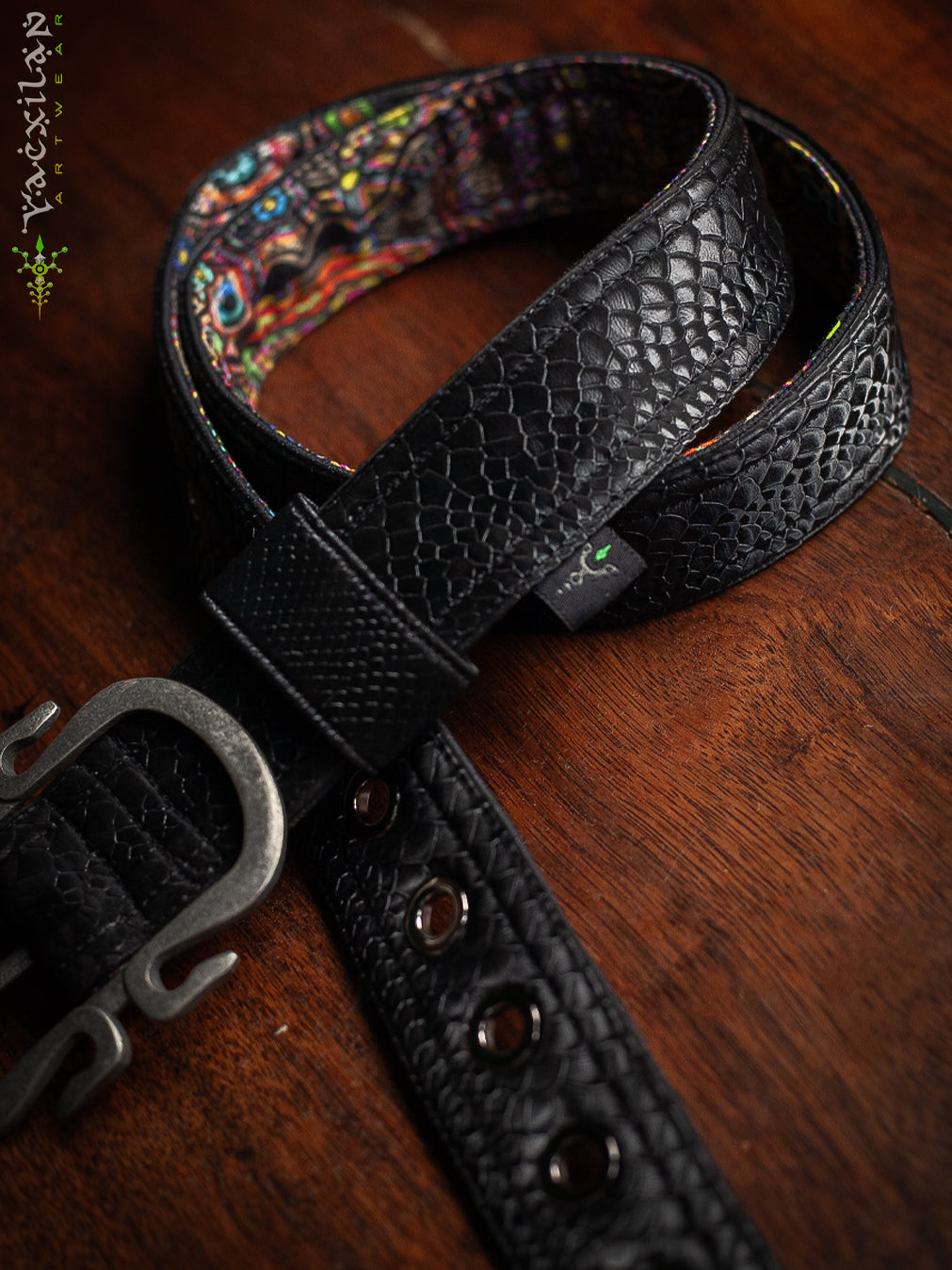 Belt / Fake Leather / -BLAK COBRA Hook Buckle
